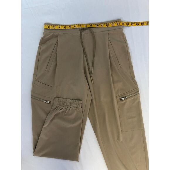 Athleta Go Fat Travel Pants Drawstring Waist Khaki Size 4 Outdoor Hiking Travel - Picture 11 of 12